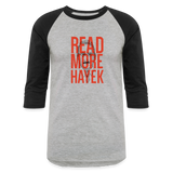 Read More Hayek | Baseball Tee - heather gray/black