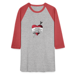 Love, Liberty | Baseball Tee - heather gray/red