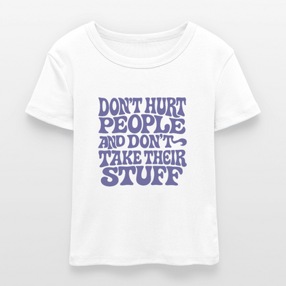 Don't Hurt People | Retro | Women's Crop Tee - white
