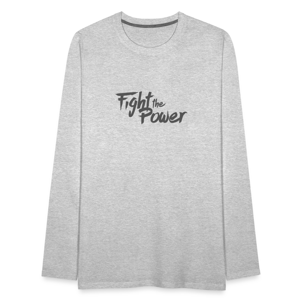 Fight the Power | Men's Long Sleeve Tee - heather gray