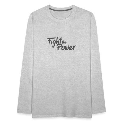 Fight the Power | Men's Long Sleeve Tee - heather gray