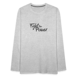 Fight the Power | Men's Long Sleeve Tee - heather gray