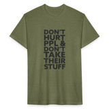 Don't Hurt People | Men's Tee - heather military green