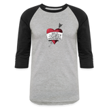 Love, Liberty | Baseball Tee - heather gray/black