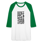 Don't Hurt People | Baseball Tee - white/kelly green