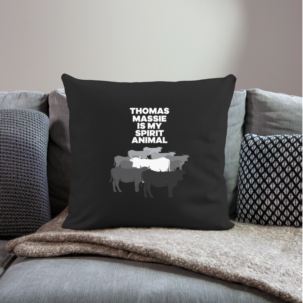 Thomas Massie Is My Spirit Animal | Throw Pillow Cover - black