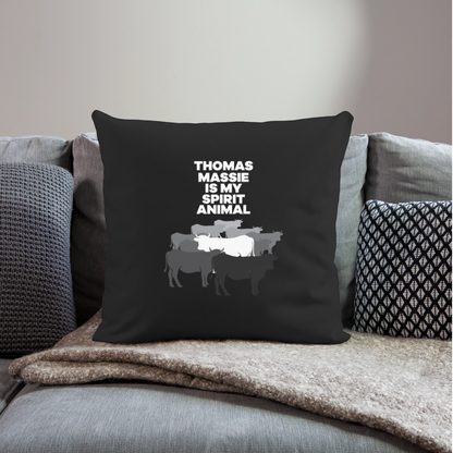 Thomas Massie Is My Spirit Animal | Throw Pillow Cover - black