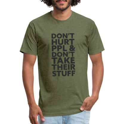 Don't Hurt People | Men's Tee - heather military green