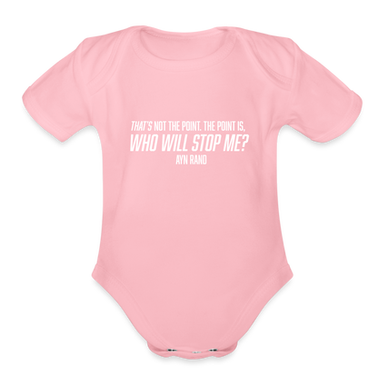 Ayn Rand Quote | Baby Onesie - light pink