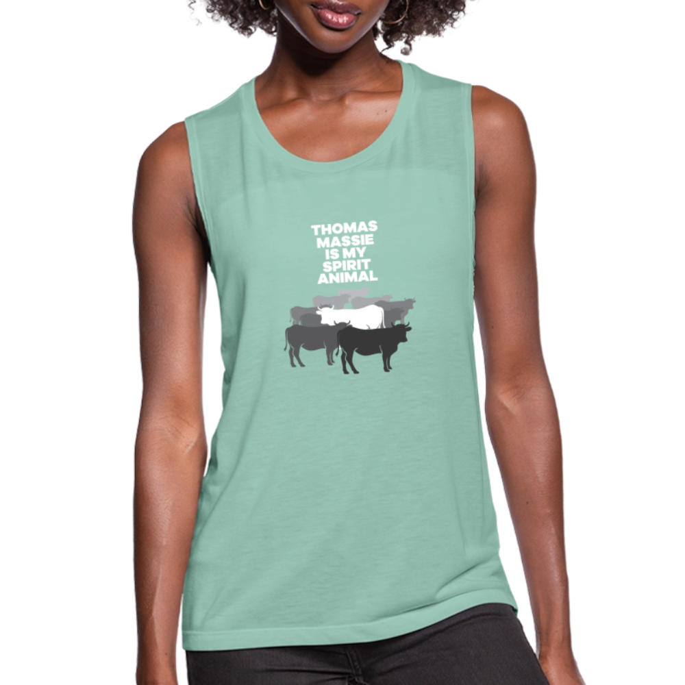 Thomas Massie Is My Spirit Animal | Women's Muscle Tank - dusty mint blue
