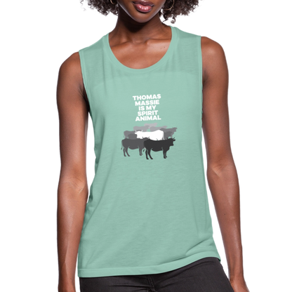 Thomas Massie Is My Spirit Animal | Women's Muscle Tank - dusty mint blue