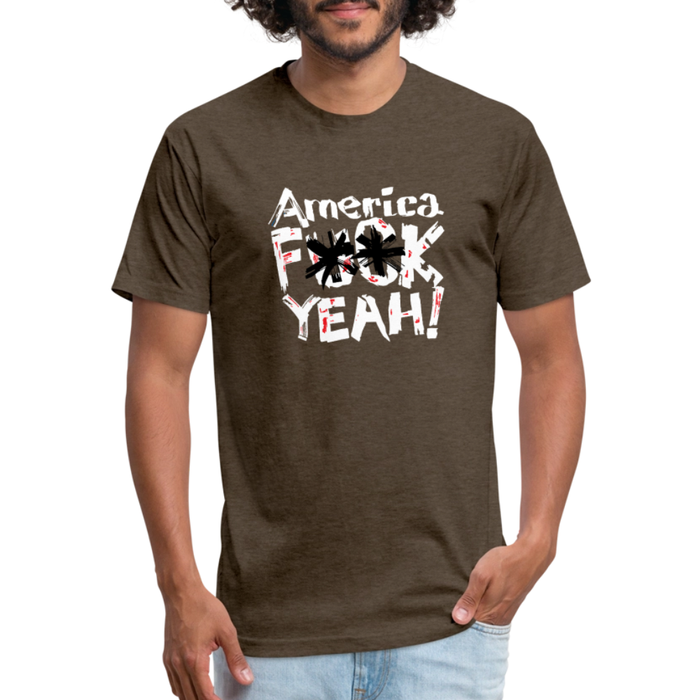 America F**k Yeah! | Men's Tee - heather espresso
