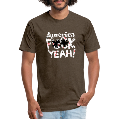 America F**k Yeah! | Men's Tee - heather espresso