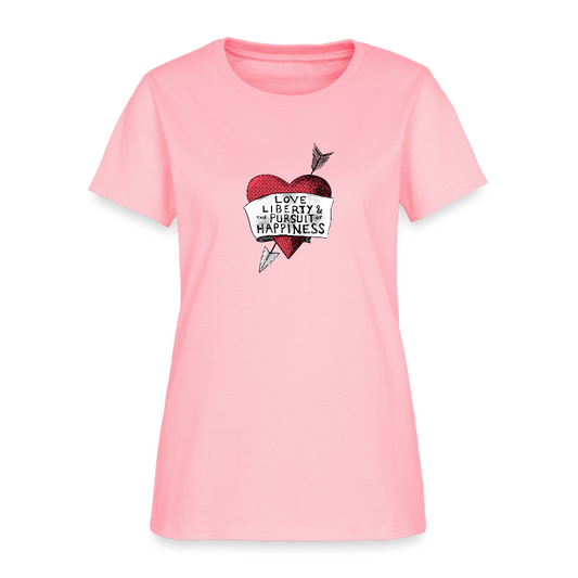 Love, Liberty | Women's Tee - pink