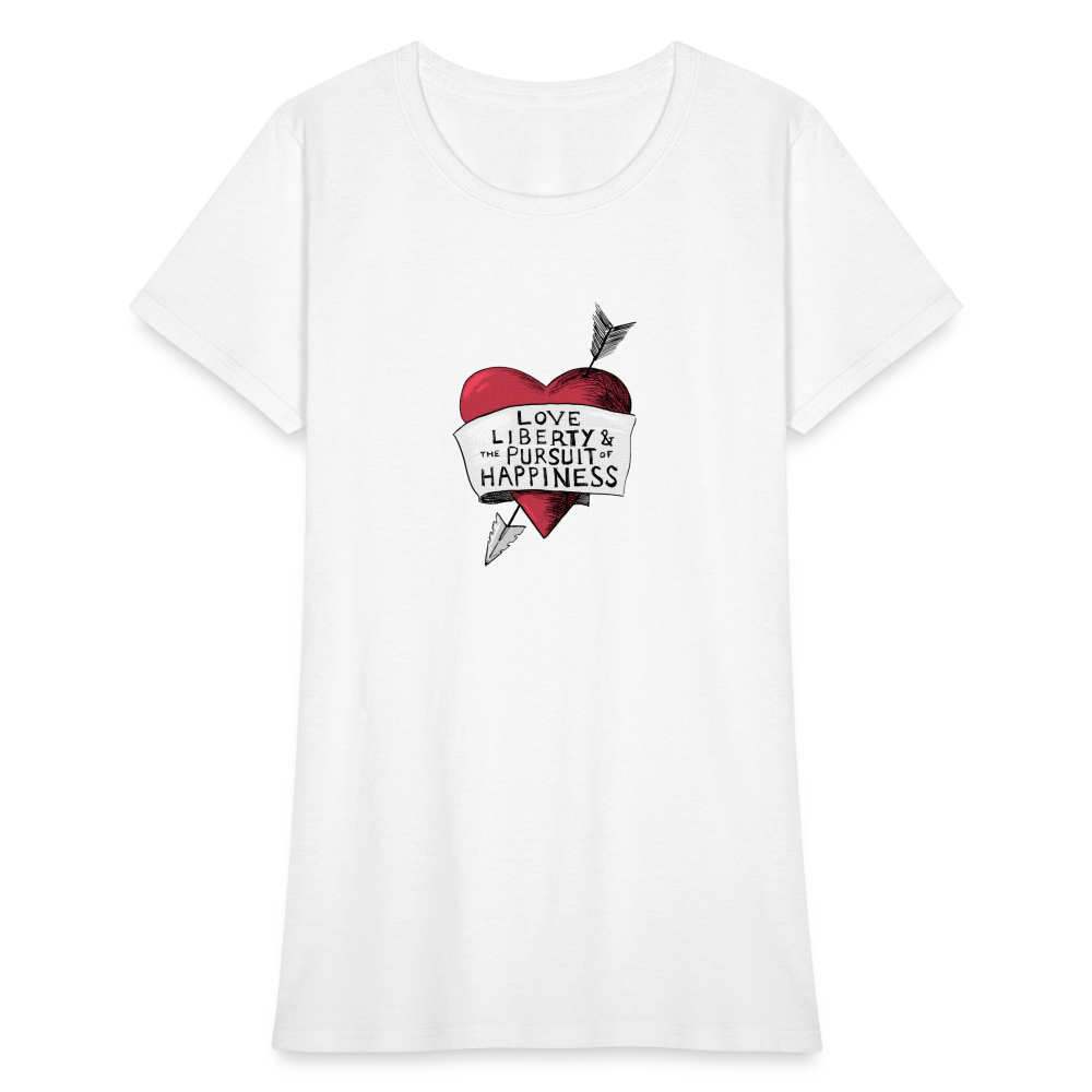 Love, Liberty | Women's Tee - white