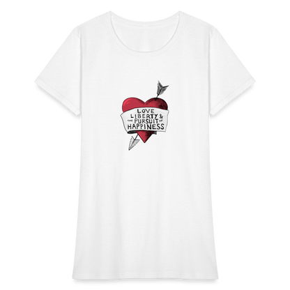 Love, Liberty | Women's Tee - white