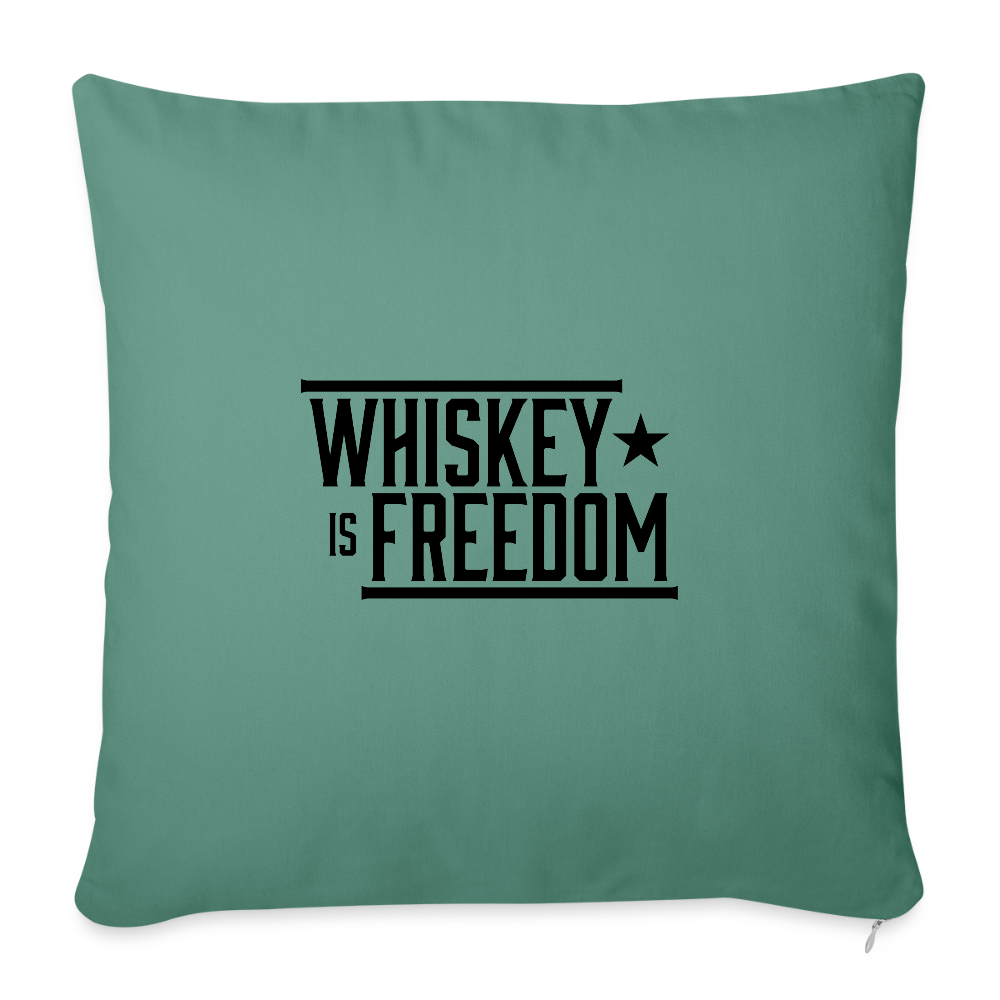 Whiskey is Freedom | Throw Pillow Cover - cypress green
