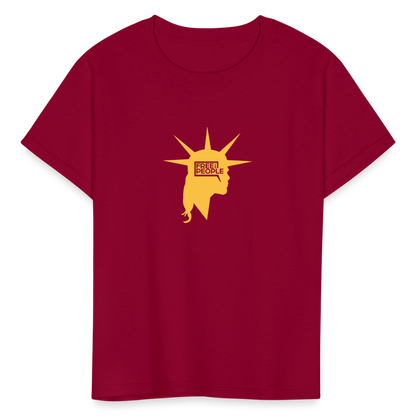 Liberty Head | Youth Tee - dark red