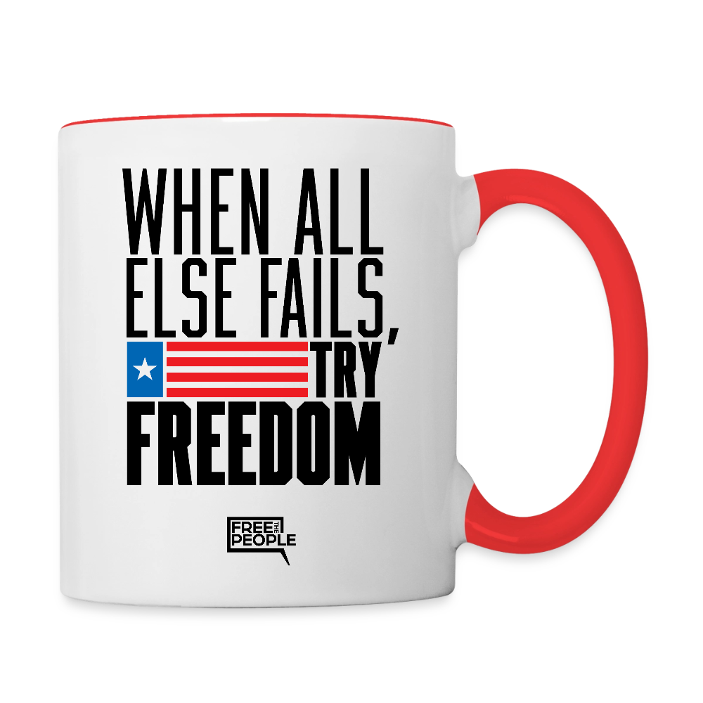 Try Freedom Coffee Mug - white/red