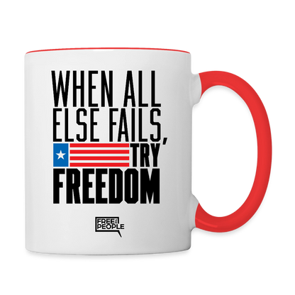Try Freedom Coffee Mug - white/red