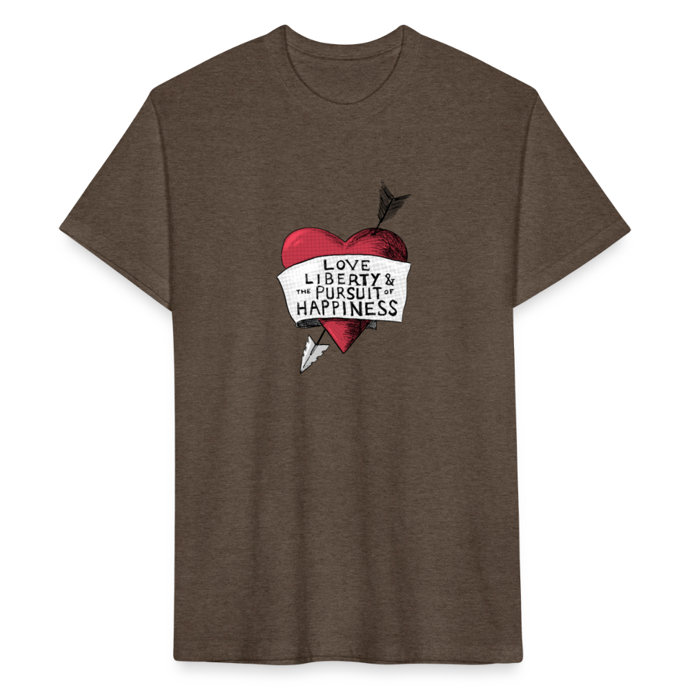 Love, Liberty | Men's Tee - heather espresso
