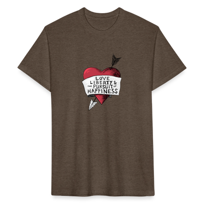 Love, Liberty | Men's Tee - heather espresso