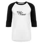 Fight the Power | Baseball Tee - white/black