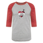 Love, Liberty | Baseball Tee - heather gray/red