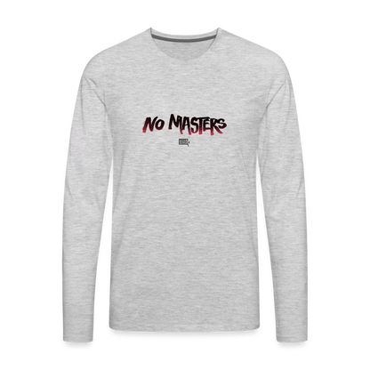 No Masters | Men's Long Sleeve Tee - heather gray