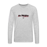 No Masters | Men's Long Sleeve Tee - heather gray