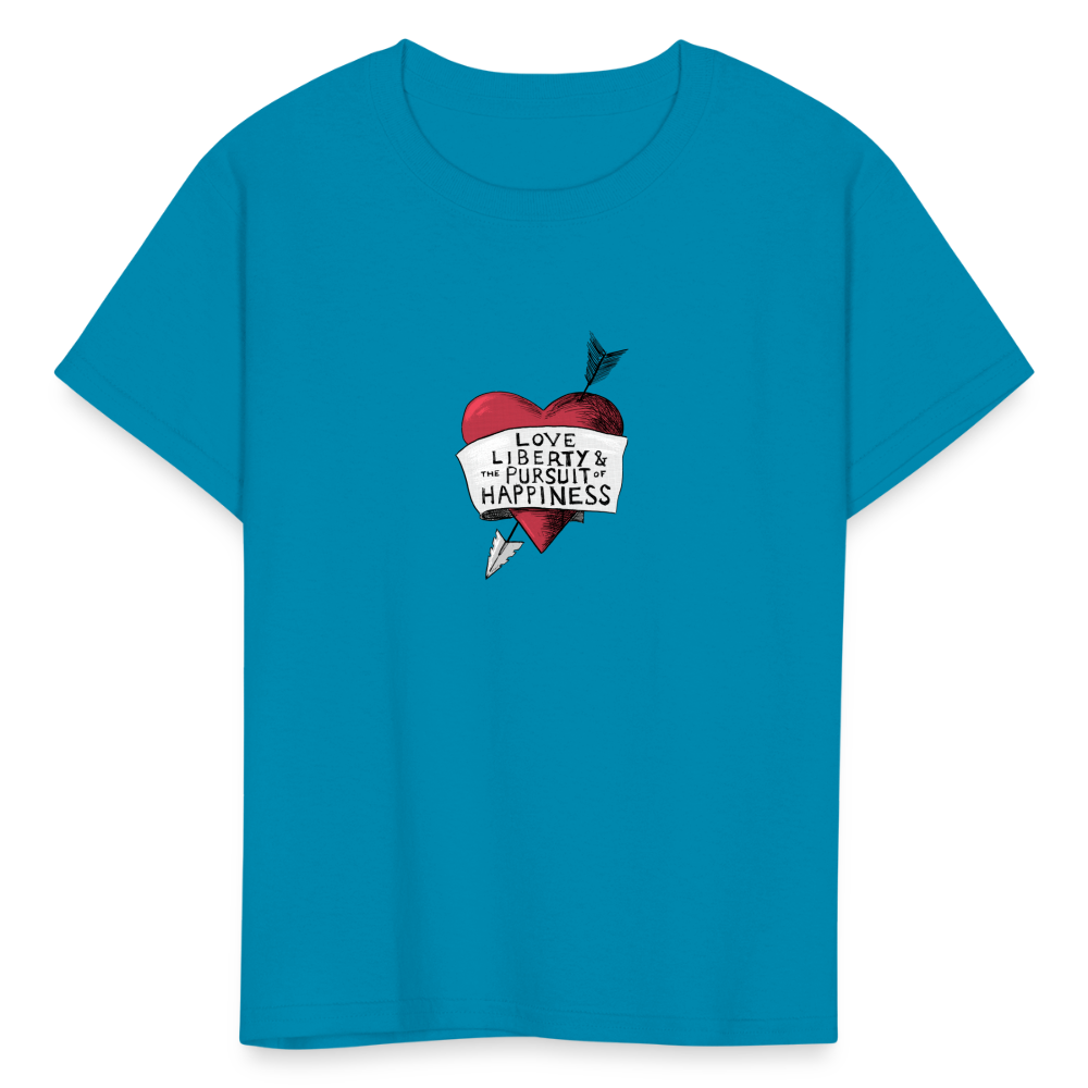 Love, Liberty | Youth Tee - turquoise