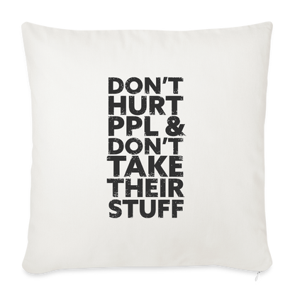 Don't Hurt People | Throw Pillow Cover - natural white