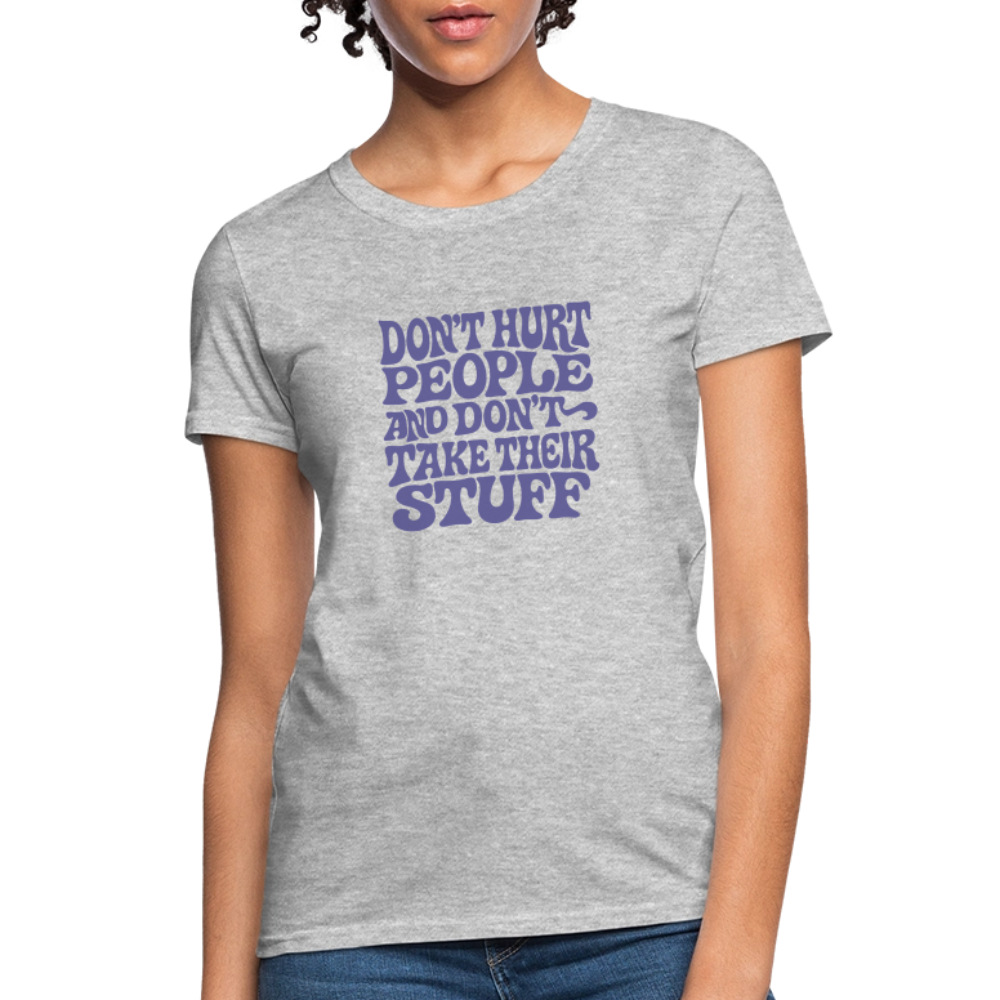 Don't Hurt People | Retro | Women's Tee - heather gray