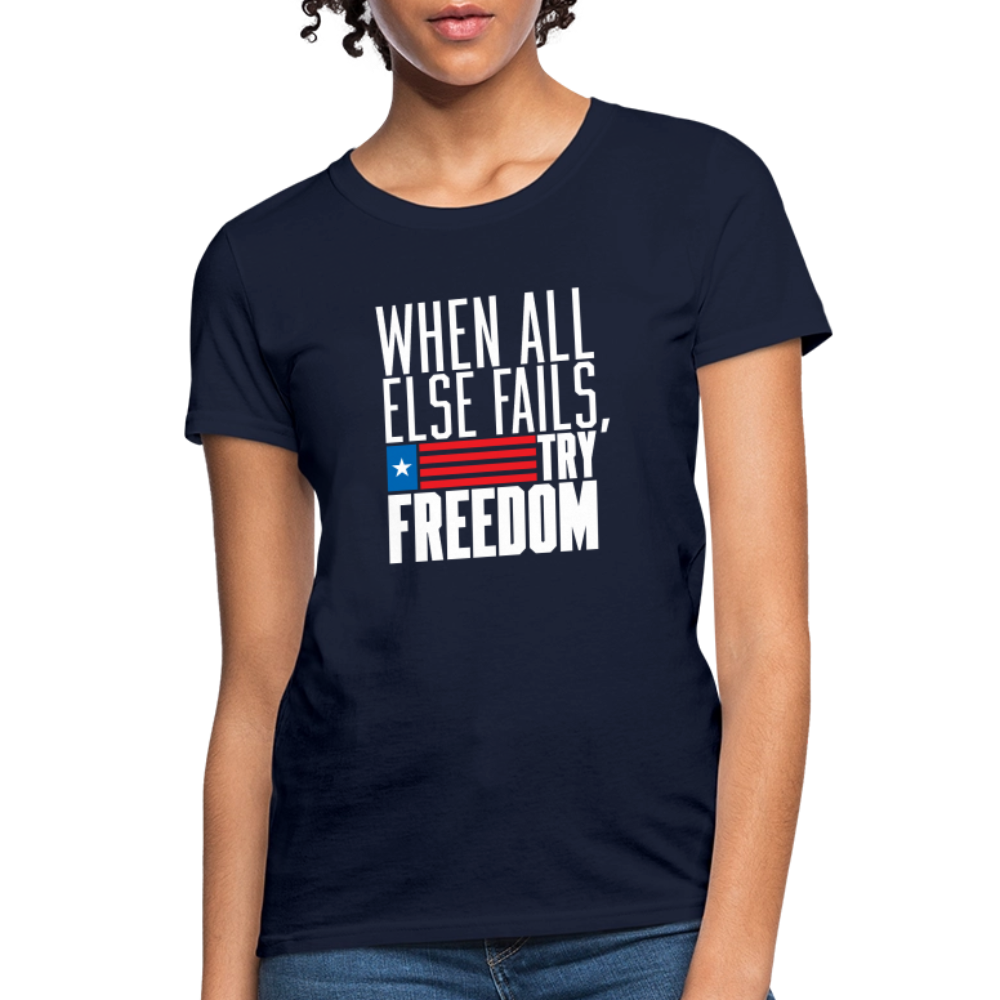 Try Freedom | Women's Tee - navy
