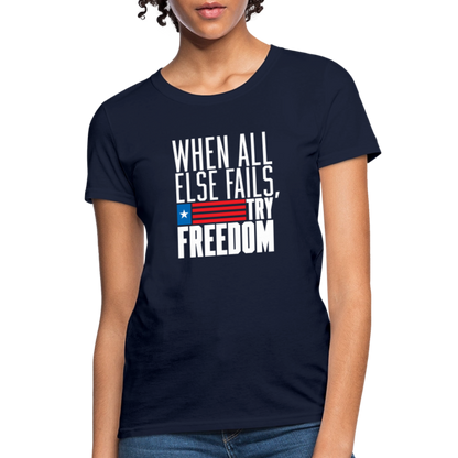 Try Freedom | Women's Tee - navy