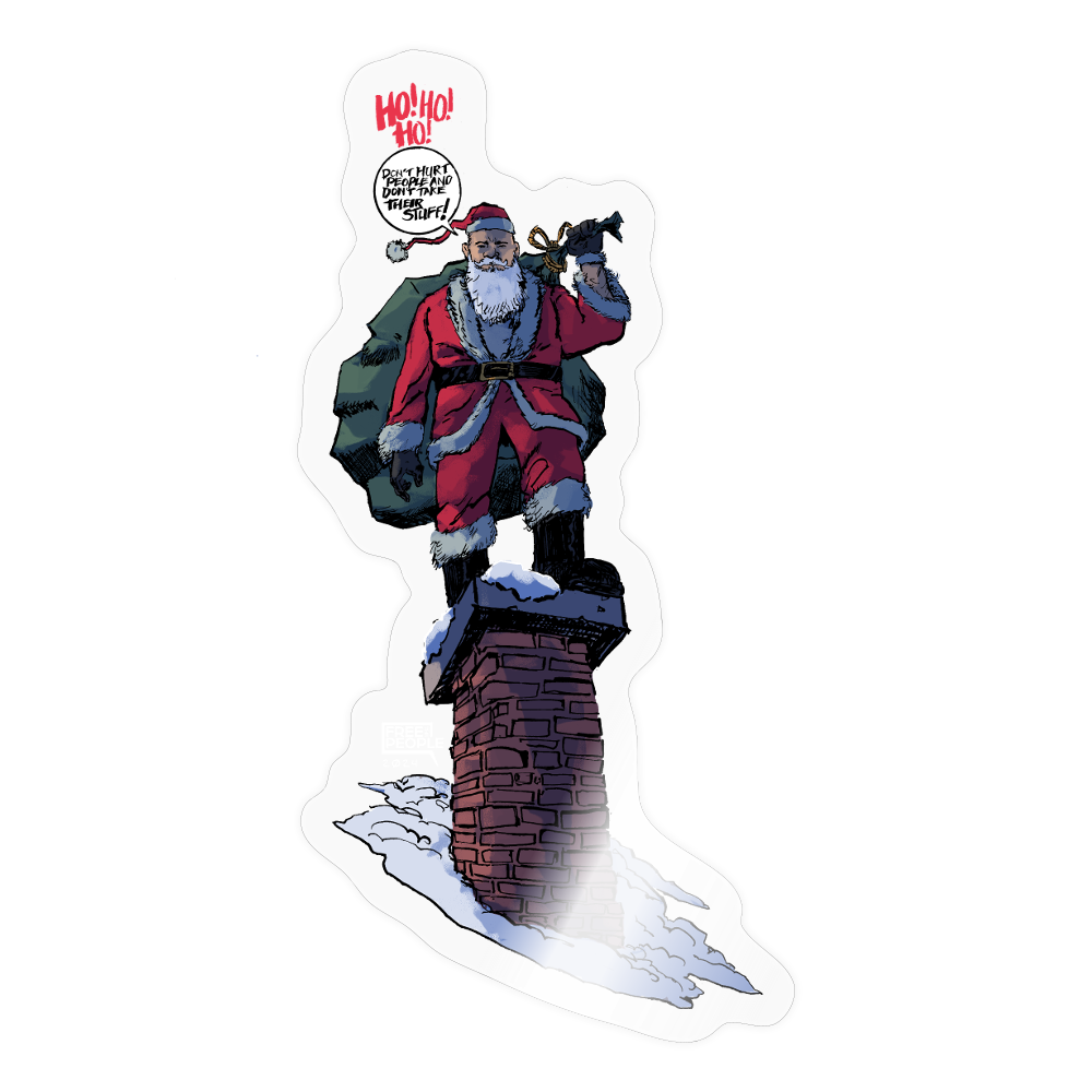 2024 Santa Sticker - transparent glossy