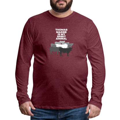 Thomas Massie Is My Spirit Animal | Men's Long Sleeve Tee - heather burgundy