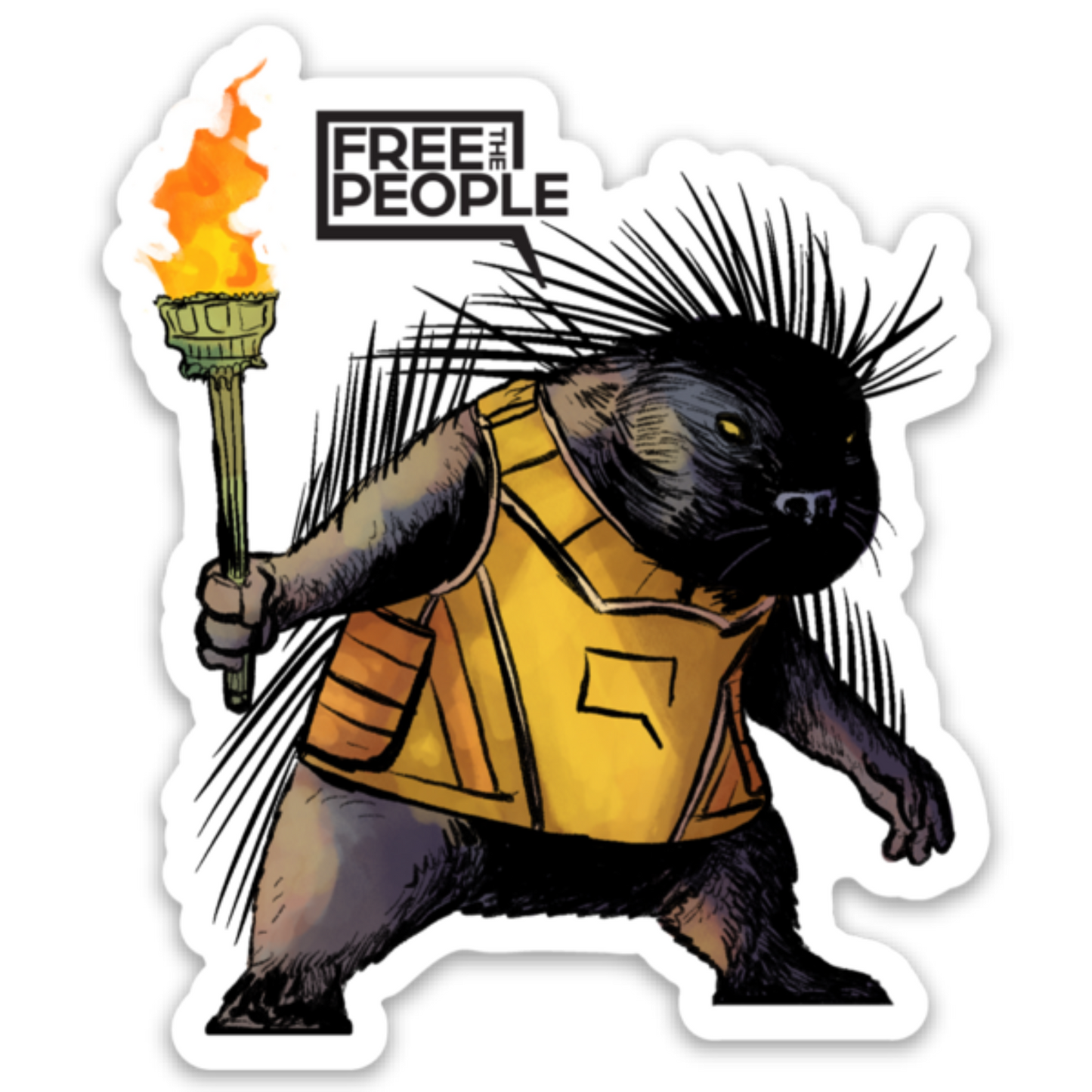 Free the Porcupine Sticker