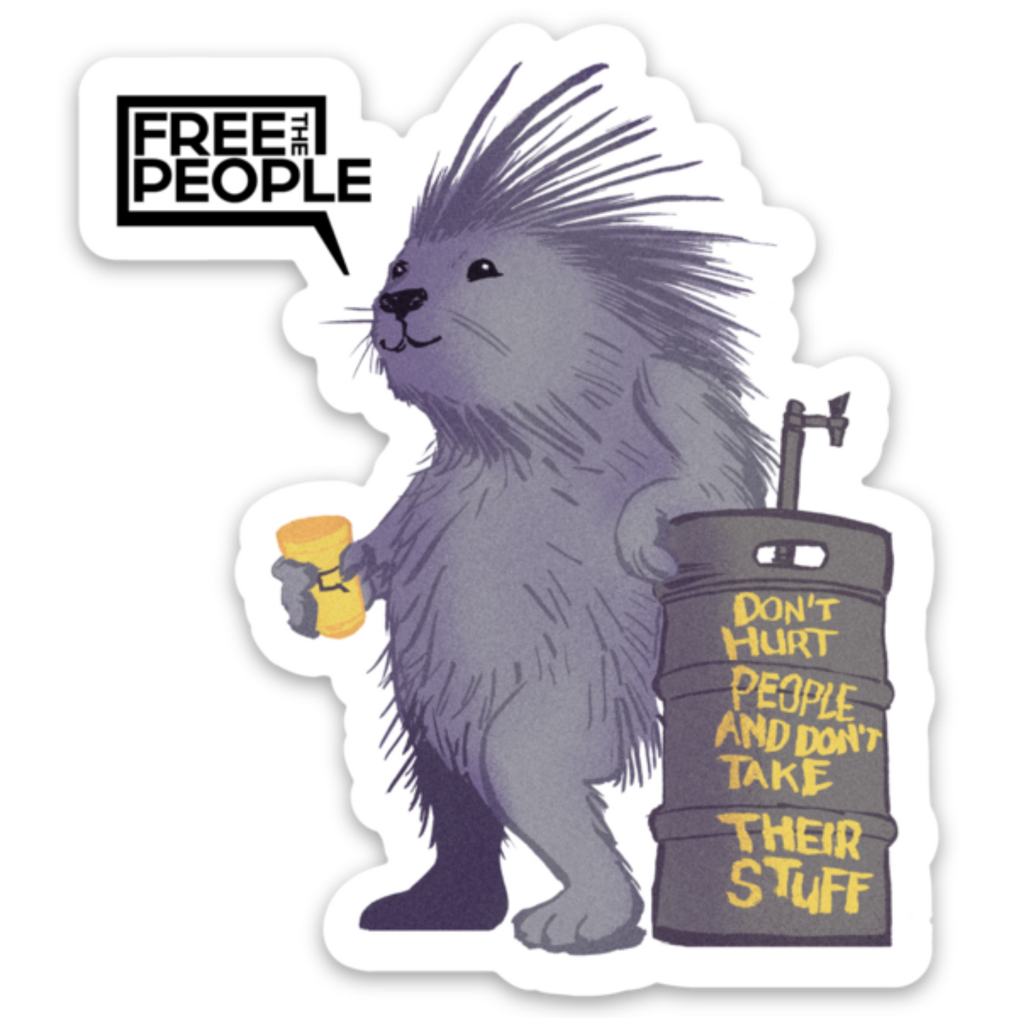 Porcupine Kegger Sticker