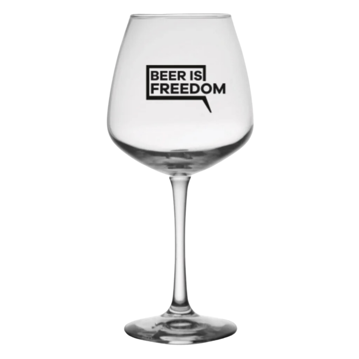 Beer is Freedom Wine Glass