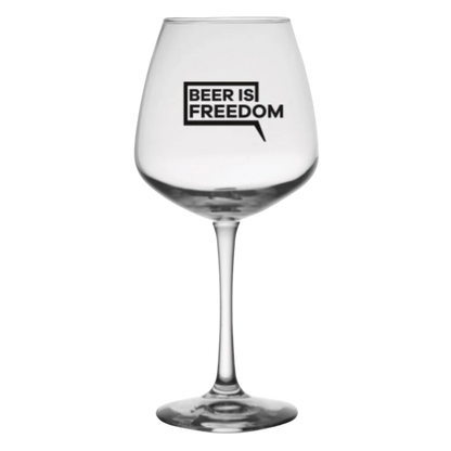 Beer is Freedom Wine Glass