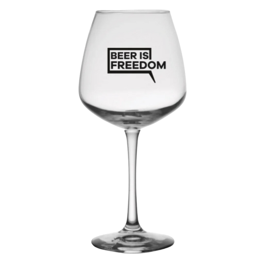 Beer is Freedom Wine Glass