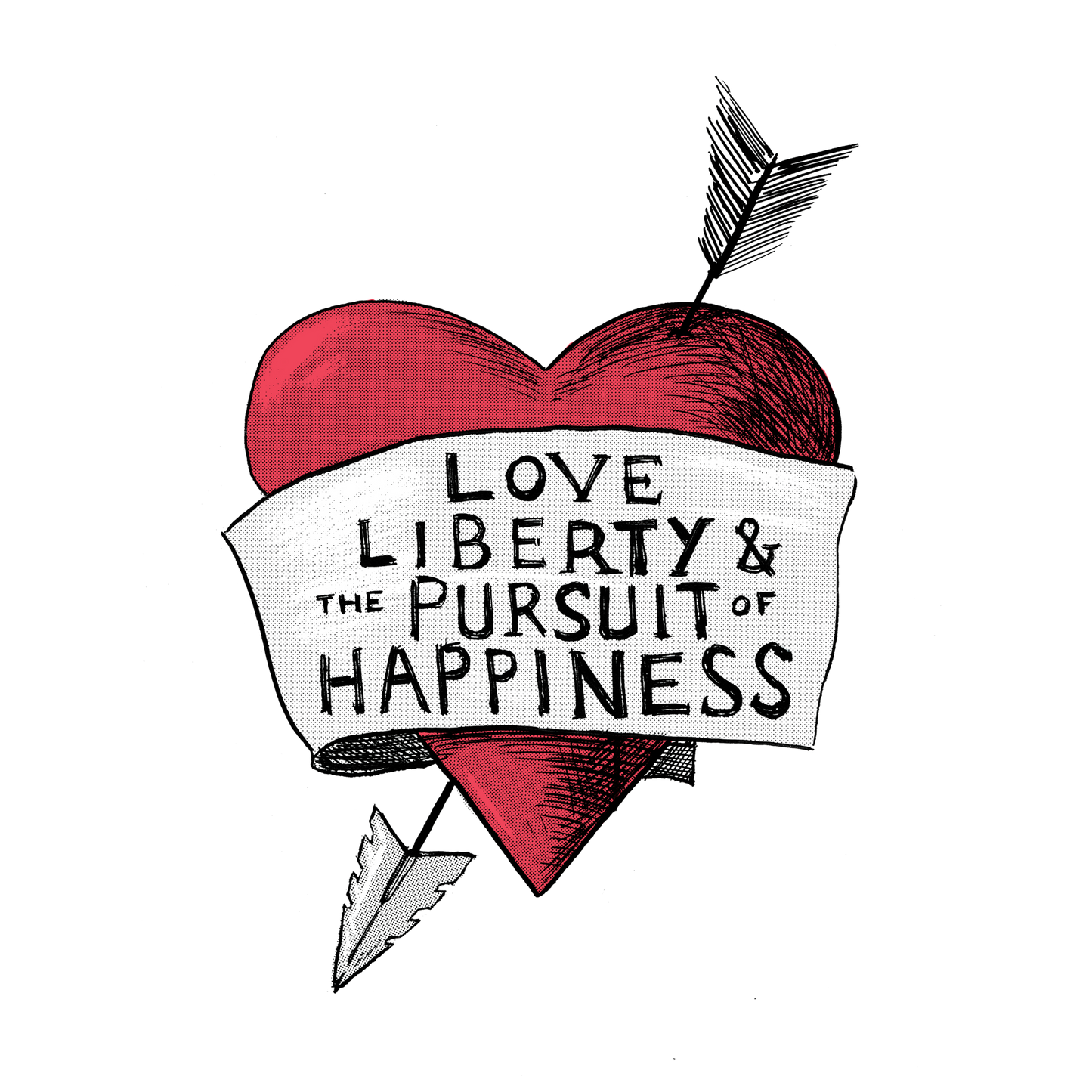 Love, Liberty | Throw Pillow Cover