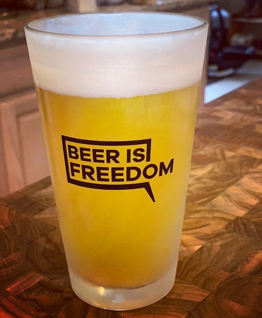 Beer is Freedom Pint Glass