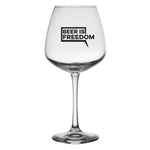 Beer is Freedom Wine Glass