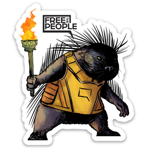 Free the Porcupine Sticker